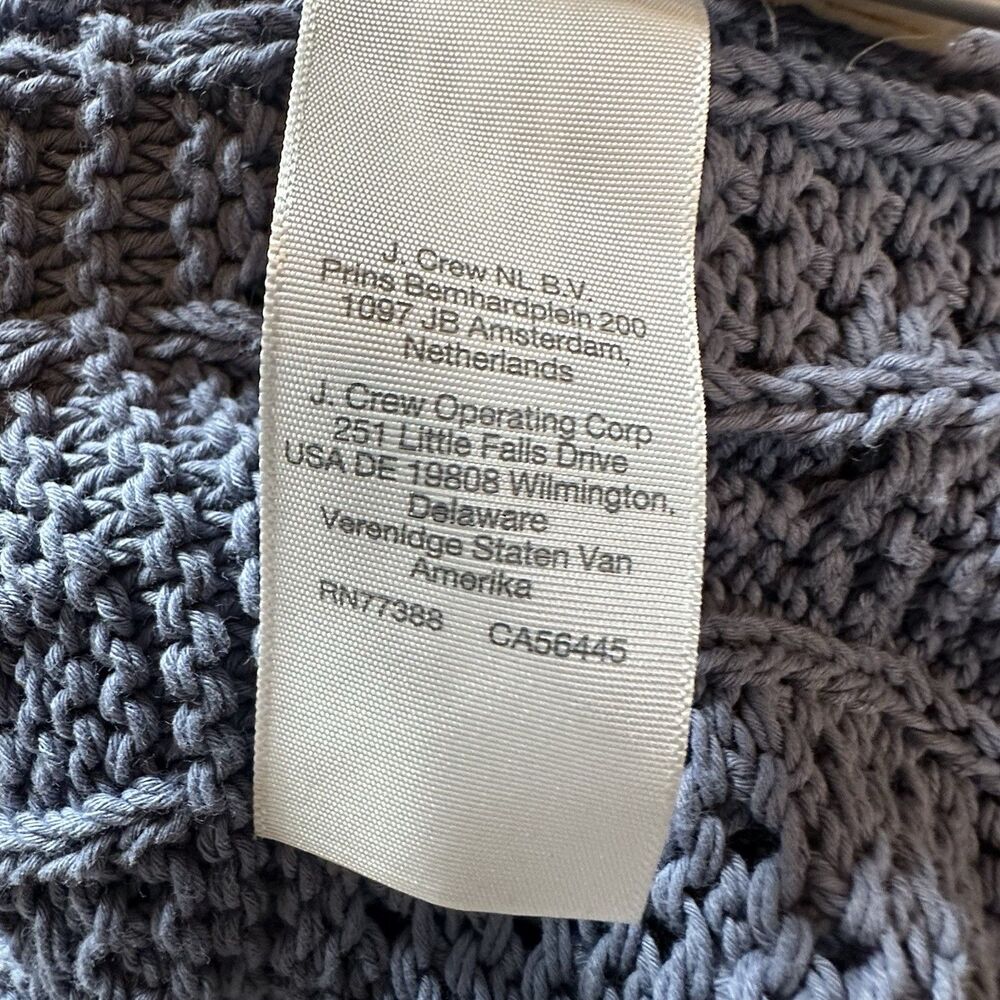 Madewell Blue Open Stitch Cable Knit Cotton Cardigan Sweater Sz M Timeless Cold - Picture 10 of 10